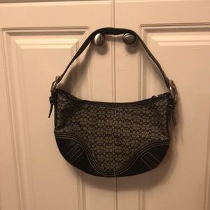 Small black coach hobo bag.